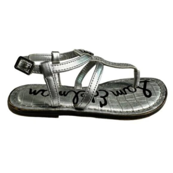 Sam Edelman | Silver & Gray Toddler Buckled Sandals Size 11 - Picture 1 of 7